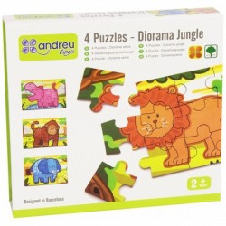 Pack 2 puzles - Diorama Jungle - 12 piezas